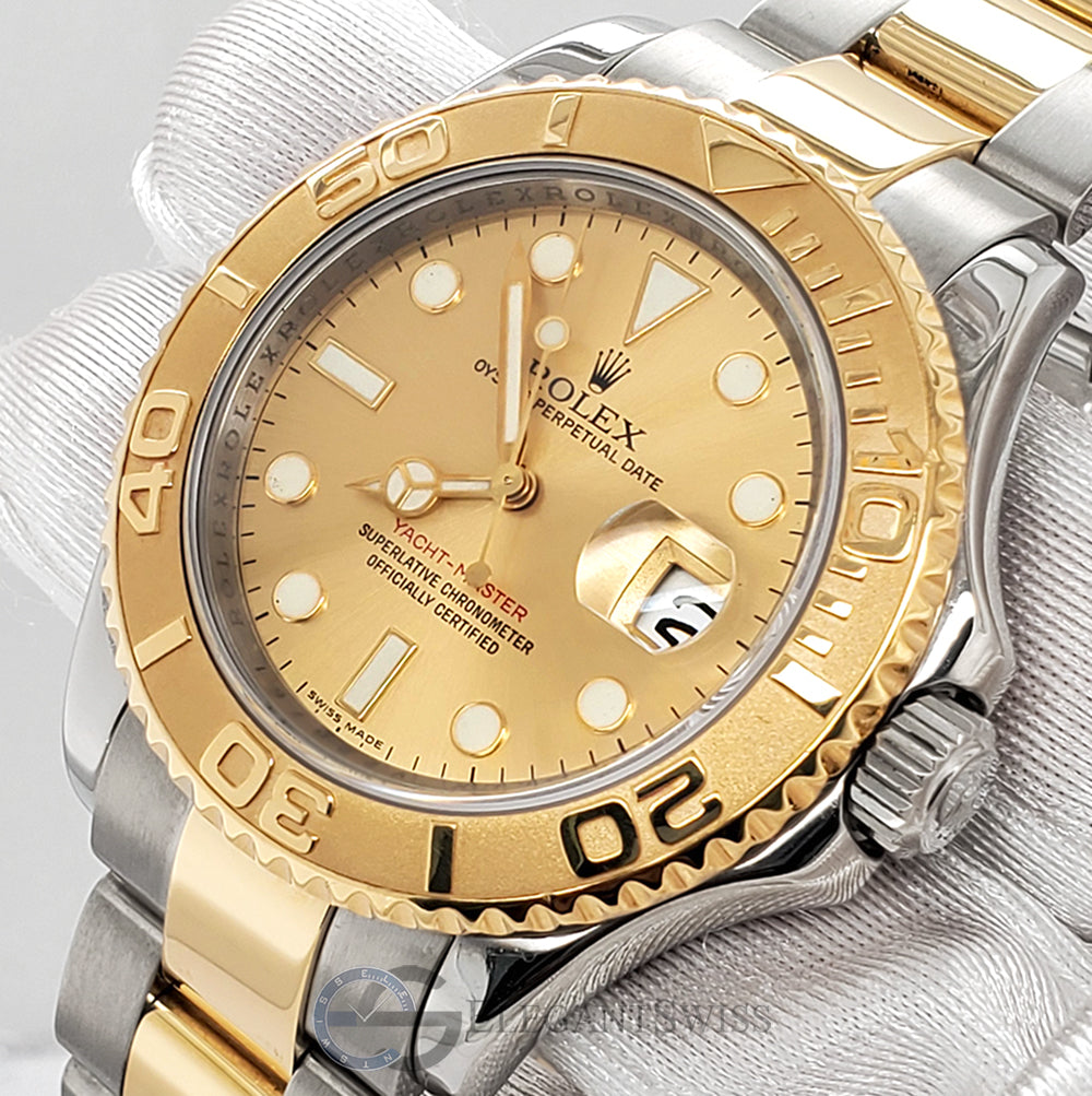 Rolex Yacht Master, Two Tone Yellow Gold and Stainless Steel, 40mm, Blue Dial Ref. 16623 - NYC Luxury - Pre Owned