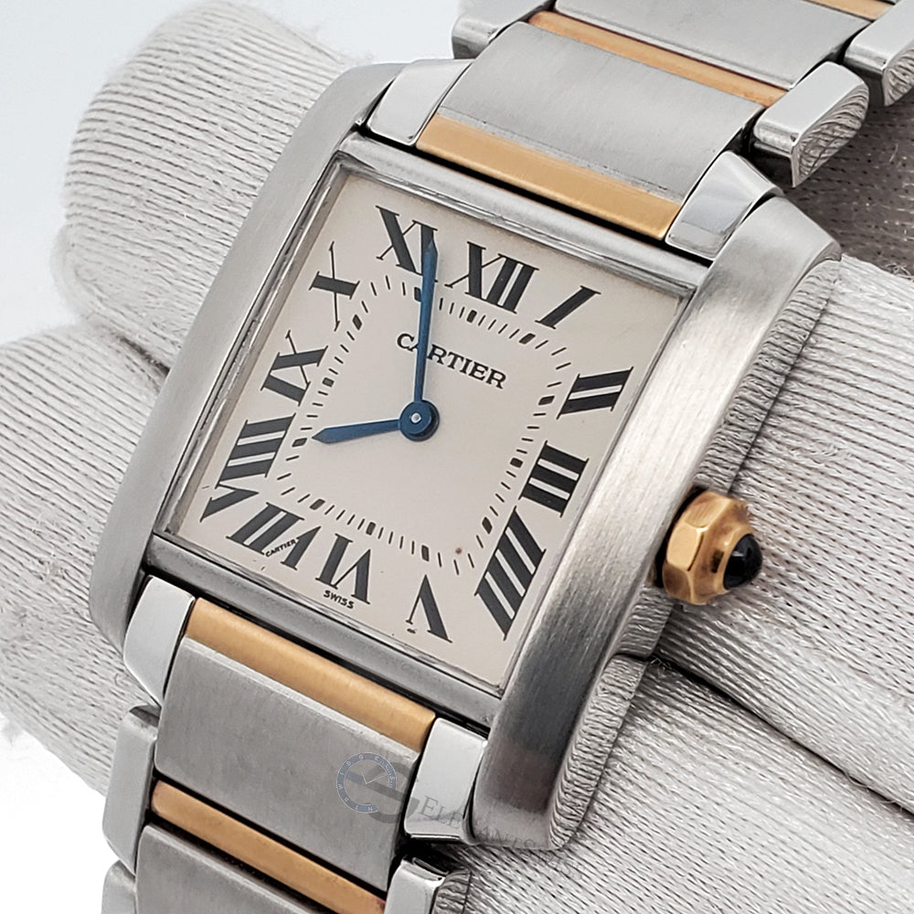 Cartier Tank Fran aise 2 Tone Gold Steel Watch W2TA0003 2301