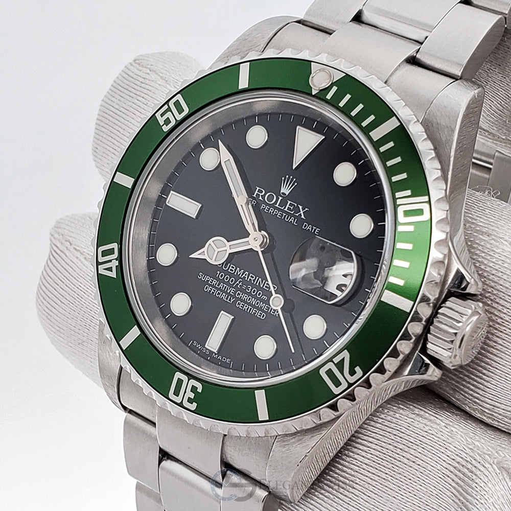 Rolex submariner green sale and black