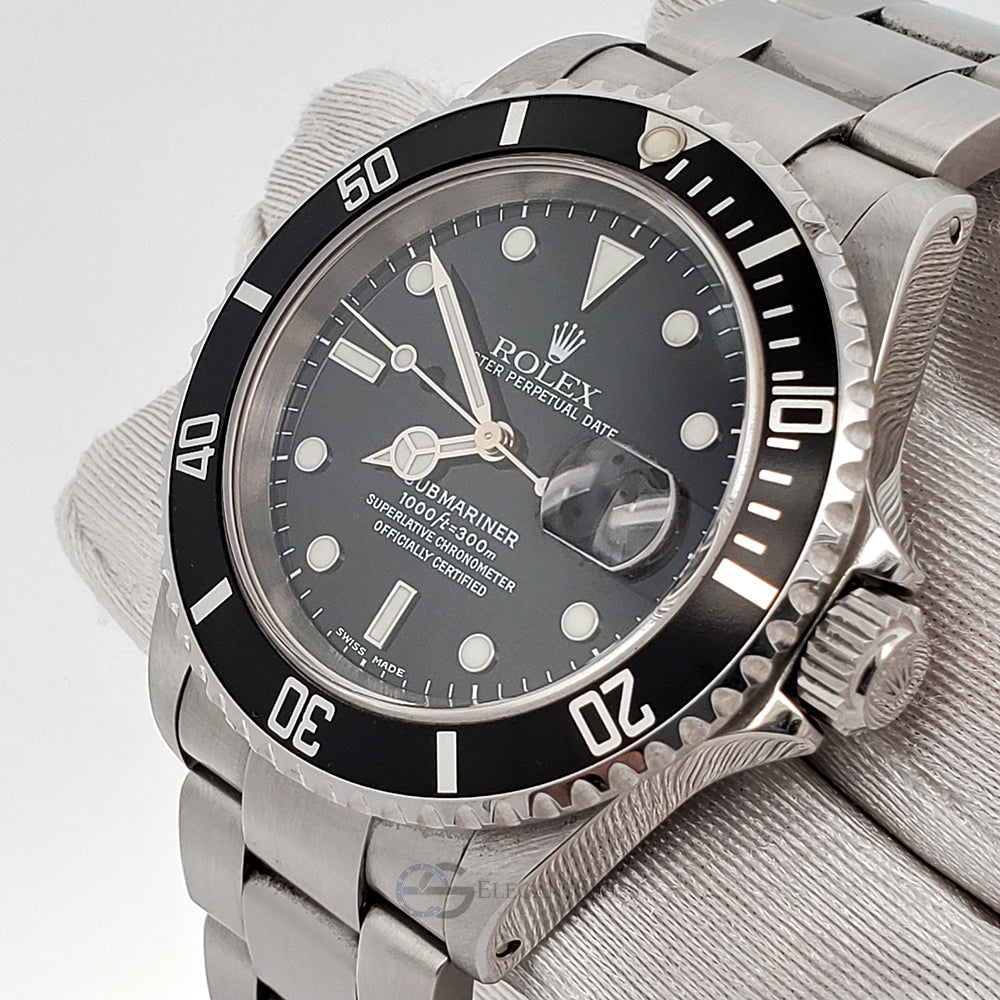 40mm Black Rolex Submariner with Box and Papers