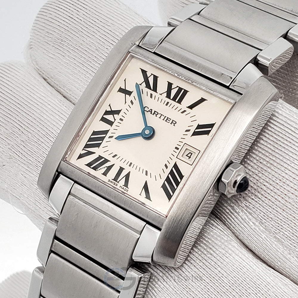 Cartier Tank Francaise 25mm Stainless Steel Ladies Watch