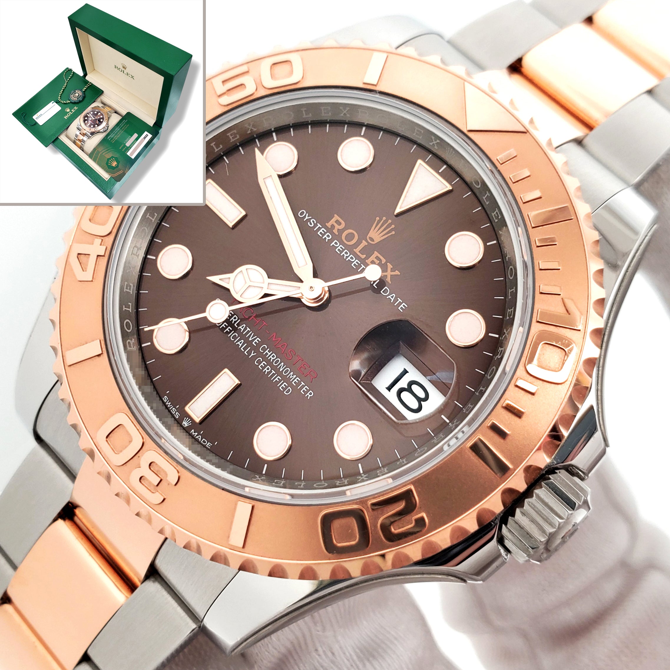 2022 Rolex Yacht-Master 126621 Chocolate Dial 2-tone Everose Gold/Stee
