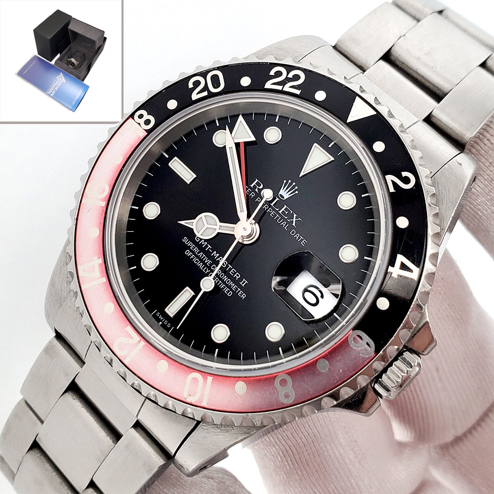 Rolex GMT-Master II 40mm Coke Bezel Stainless Steel Watch | 16710