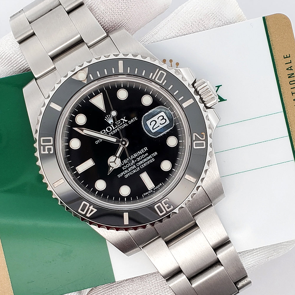 Rolex Submariner Black Dial Date 40mm Steel Watch 116610LN