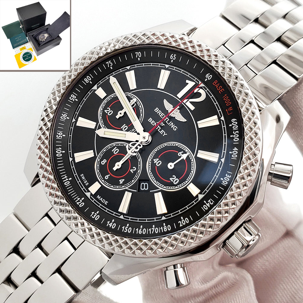 Breitling Navitimer 42 Black Dial Chronograph Steel Watch A23322