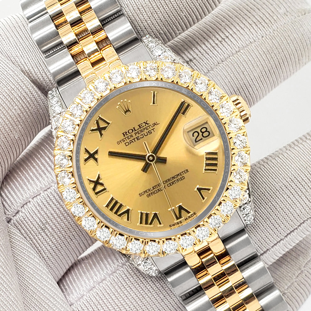 Rolex Datejust 31mm 2-Tone 178273 Champagne Roman Dial Diamond B