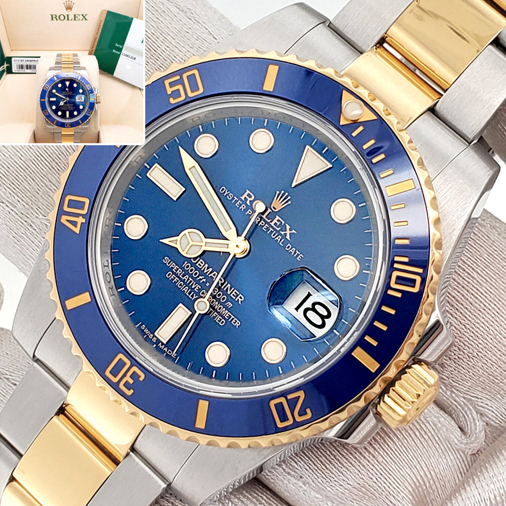 Rolex Submariner 116613LB 40mm Steel Yellow Gold Blue Dial Watch