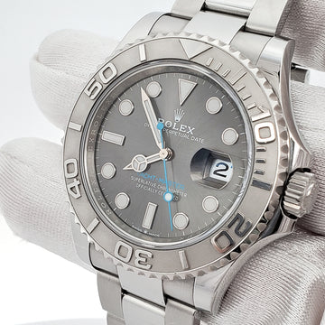 2023 Rolex Yacht-Master 40MM Rhodium Dial Platinum/Steel Watch 126622 Box Papers