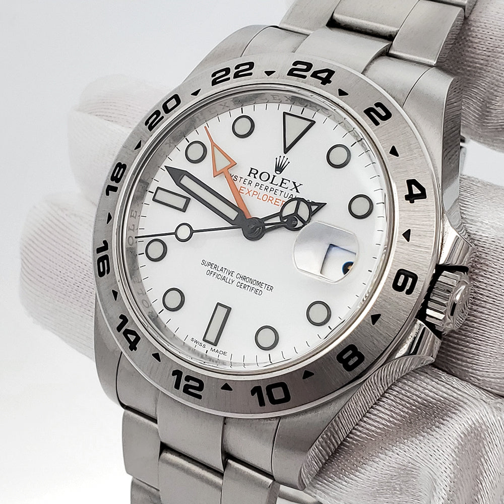 Shop Rolex Explorer II 42mm Polar White Dial Watch 216570