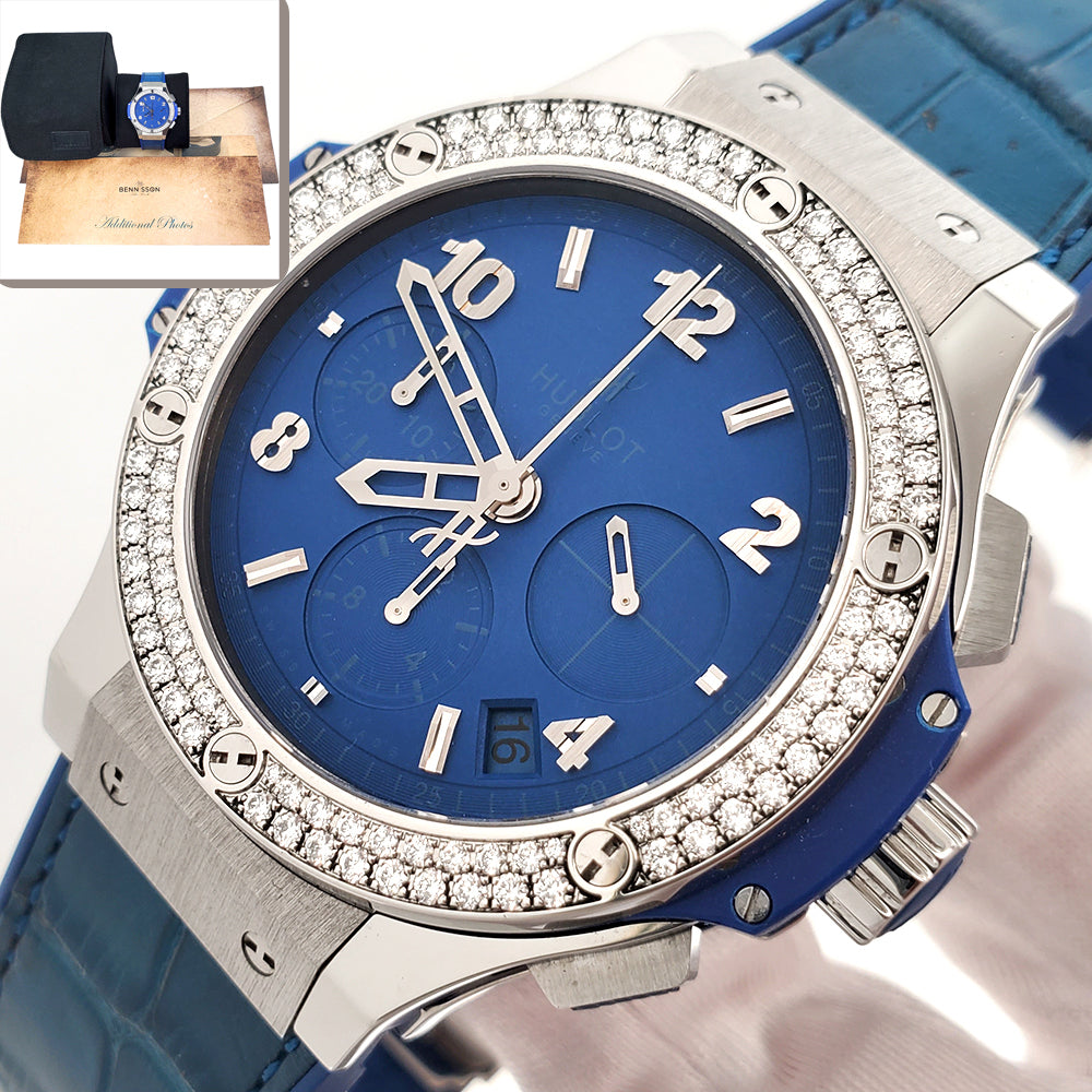 ベジットブルー Hublot Big Bang Chronograph 44mm Blue Dial Watch 301.SX.7170.LR
