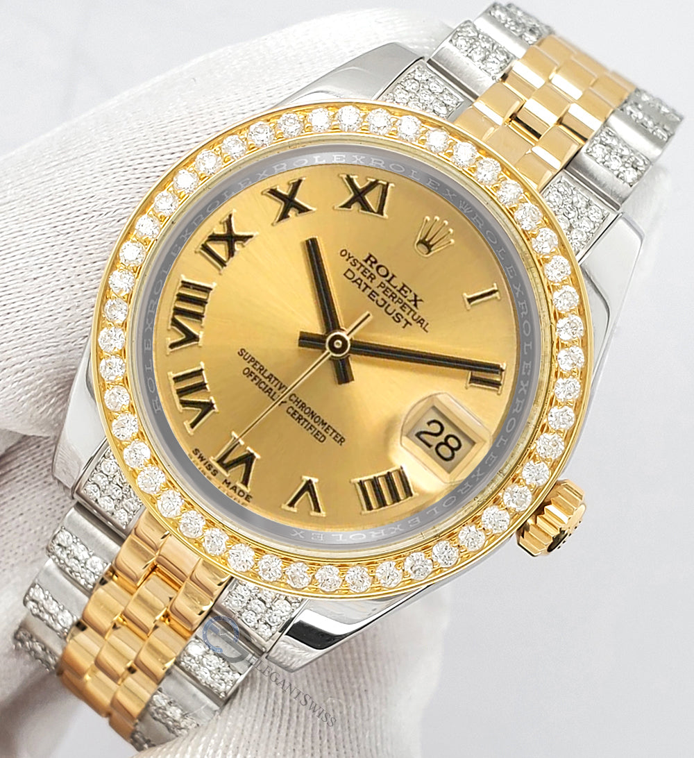 Rolex Datejust 31mm 2-Tone 178273 Diamond Bezel/Bracelet Champa