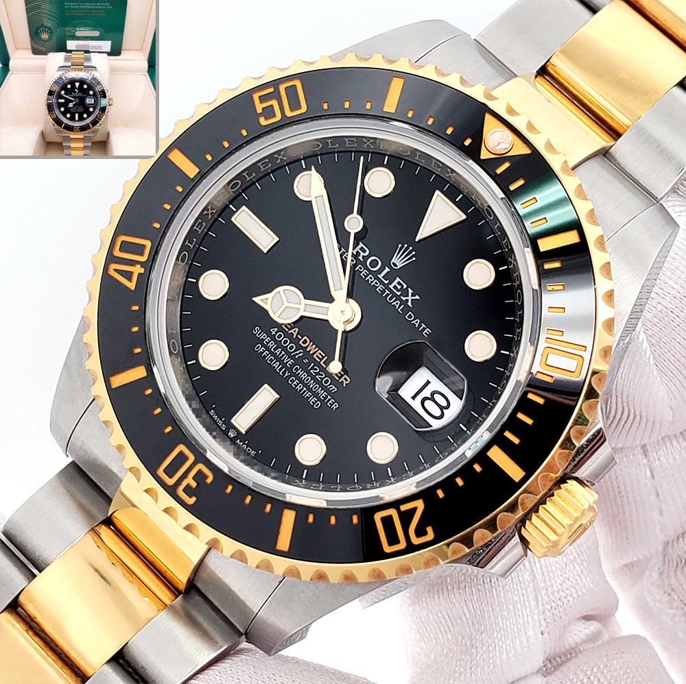 Rolex Sea-Dweller 43mm 126603 Black Ceramic Yellow Gold/Steel Watch