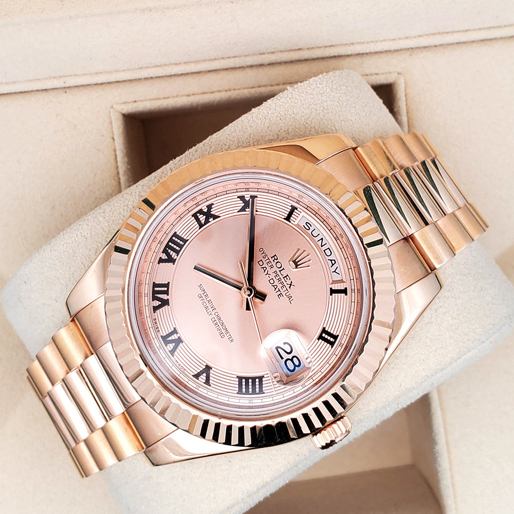 Rolex President Day-Date II 41mm Rose Gold Watch 218235