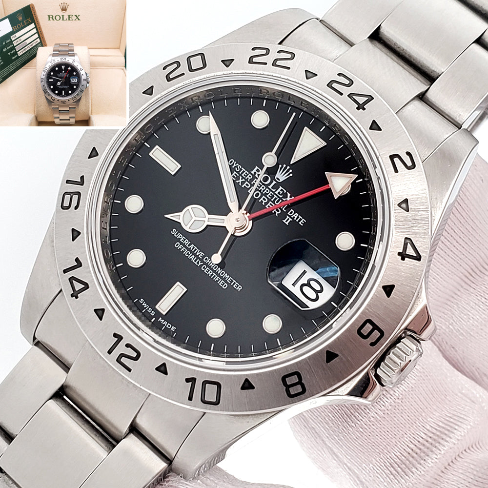 Rolex Explorer II 16570 Steel 40mm Watch – Special 3186 Movement