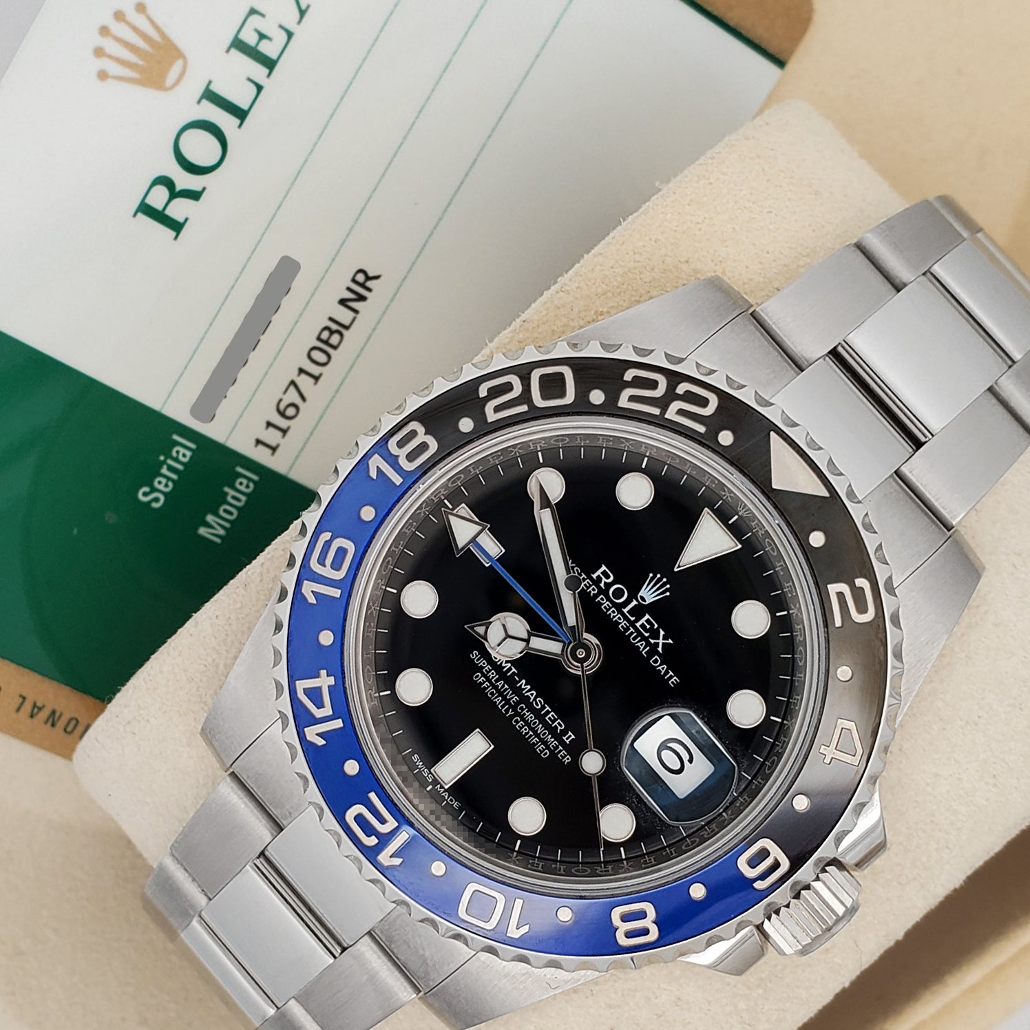 Rolex GMT-Master II 'Batman' 116710BLNR – Iconic Blue Black Bezel - Main Image