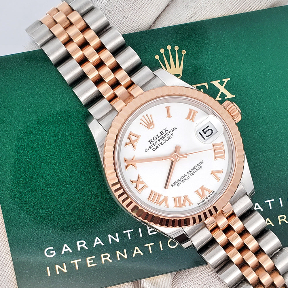 Rolex Datejust 31mm 2-tone Rose Gold/Steel White Watch 278271