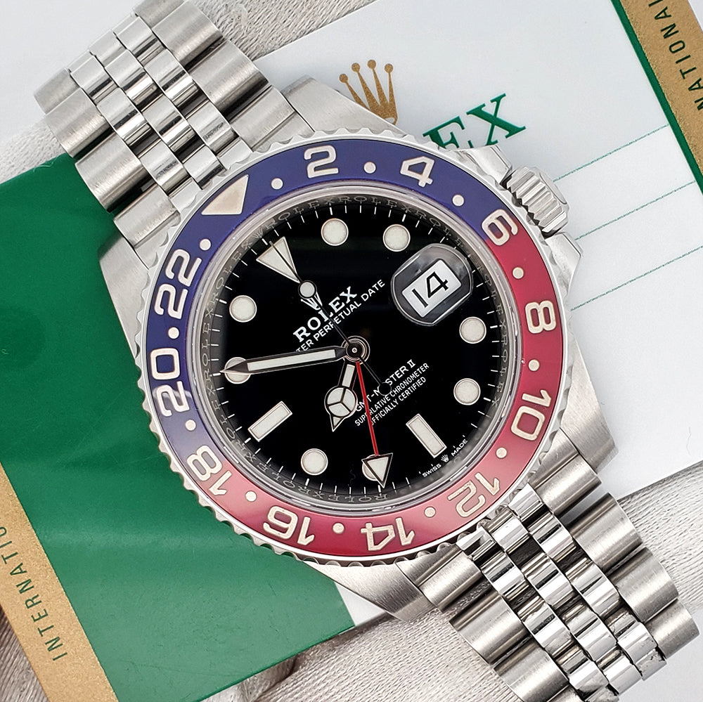 Rolex GMT-Master II 40mm Pepsi Watch 126710BLRO ElegantSwiss