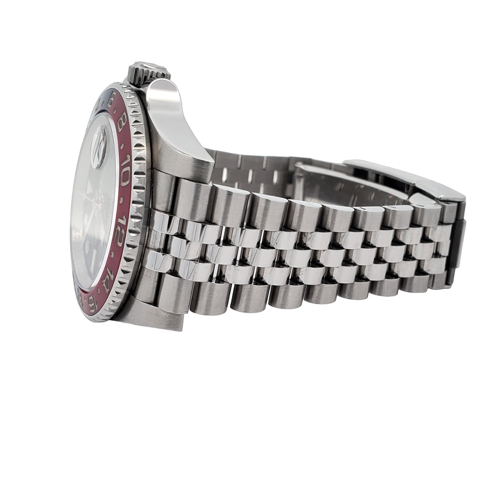 Rolex GMT-Master II 40mm Pepsi Bezel Stainless Steel Jubilee Watch 126710BLRO Box Papers