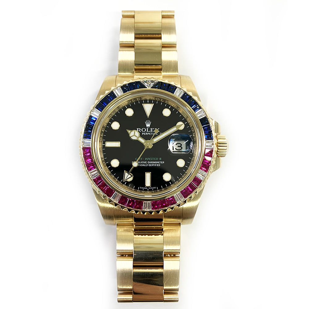 Rolex GMT-Master II 116748SARU Gold 40mm Sapphire/Ruby Bezel