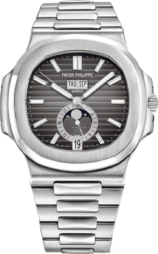 Patek Philippe Nautilus Annual Calendar Moon Phases Stainless Steel Gr