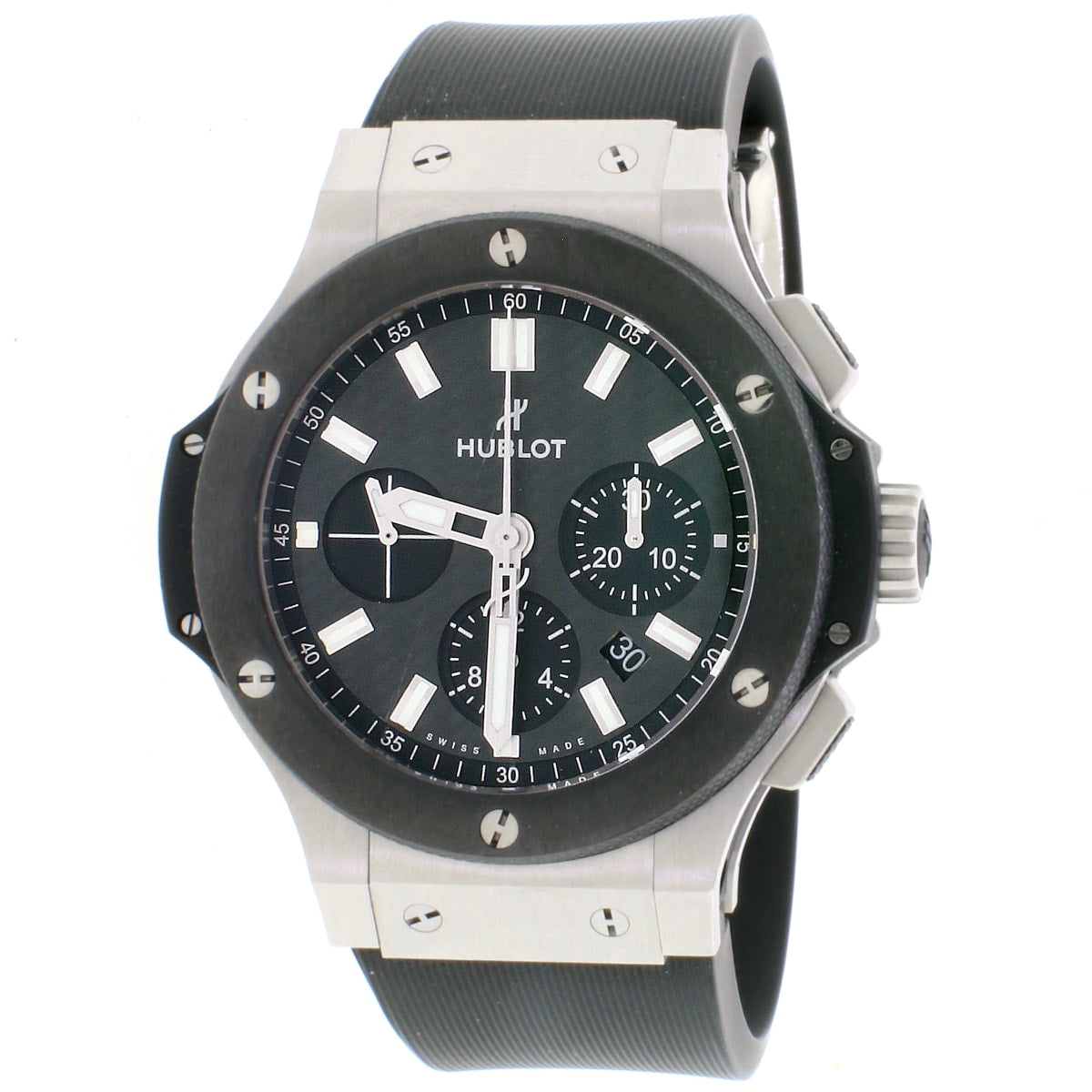 Silver Black Hublot Automatic Watch, Size: 44mm