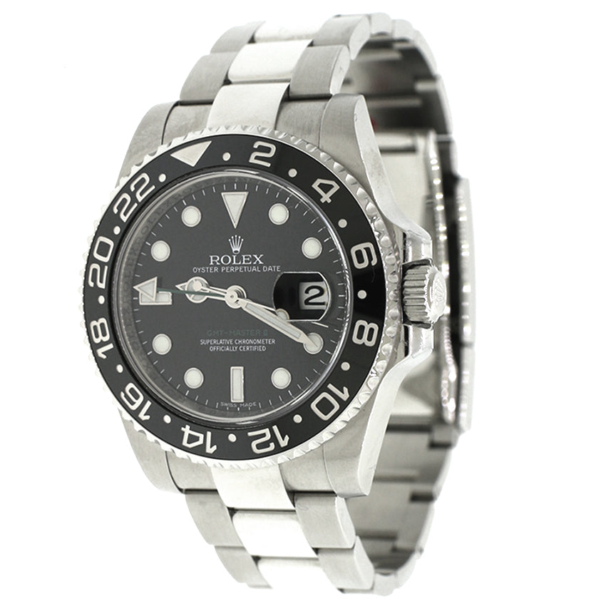 Rolex GMT-Master II Black Ceramic Bezel 40MM Stainless Steel Mens Watc