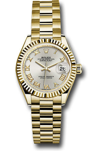 Rolex Yellow Gold Lady-Datejust 28 Watch - Fluted Bezel  display picture 1