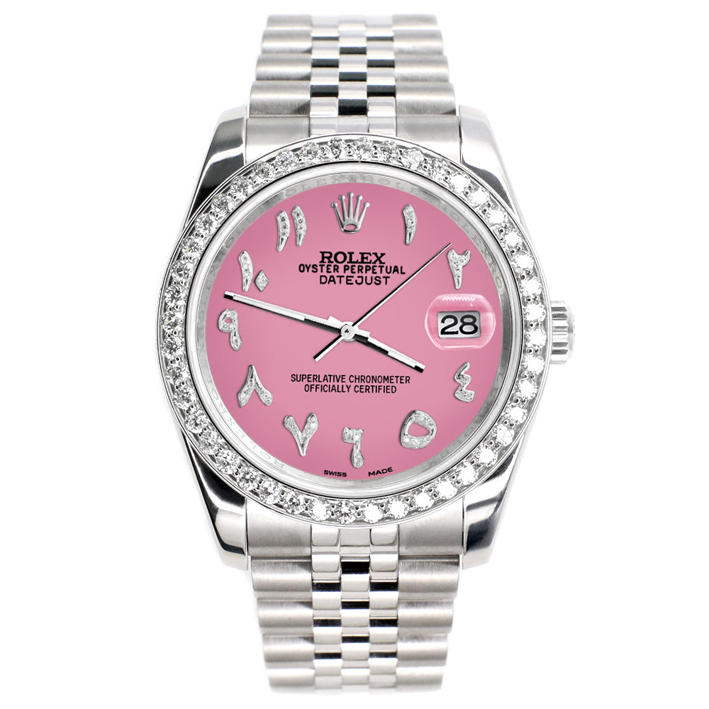 Pink faced rolex Clearance