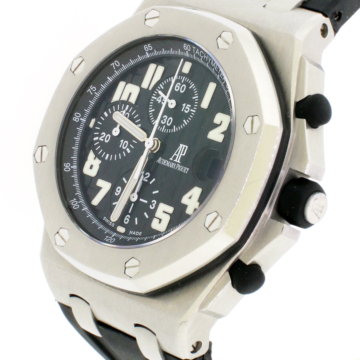 Audemars Piguet Royal Oak Offshore 42mm Black Dial Steel Chronograph Automatic Mens Watch