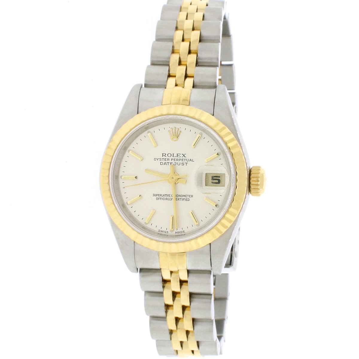 Rolex Ladies 18k Two Tone Factory Dial Watch LADIES ROLEX DATEJUST FACTORY DIAMOND DIAL TWO-TONE 18K  main image 2