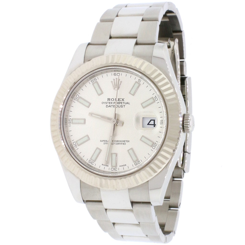 Rolex Oyster Perpetual Datejust White Dial Automatic Men's Watch