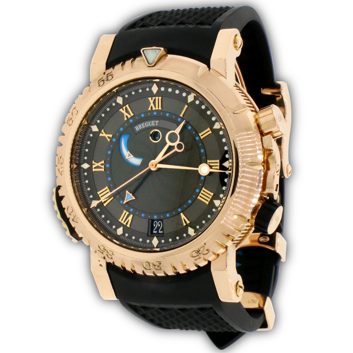 Breguet Marine Royale Alarm Rose Gold 45mm Automatic Mens Watch 5847BR