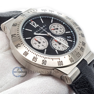 Bvlgari Diagono Chronograph 40mm Black Dial Stainless Steel Watch