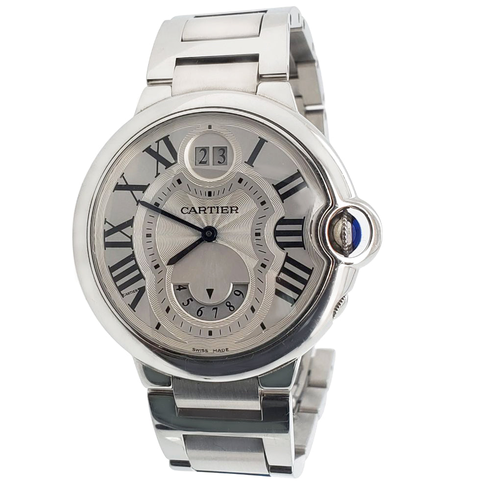 Cartier Ballon Bleu 36mm Steel 18K Yellow Gold Silver Dial Two Tone Unisex  Watch Custom Diamond Bezel W6920047