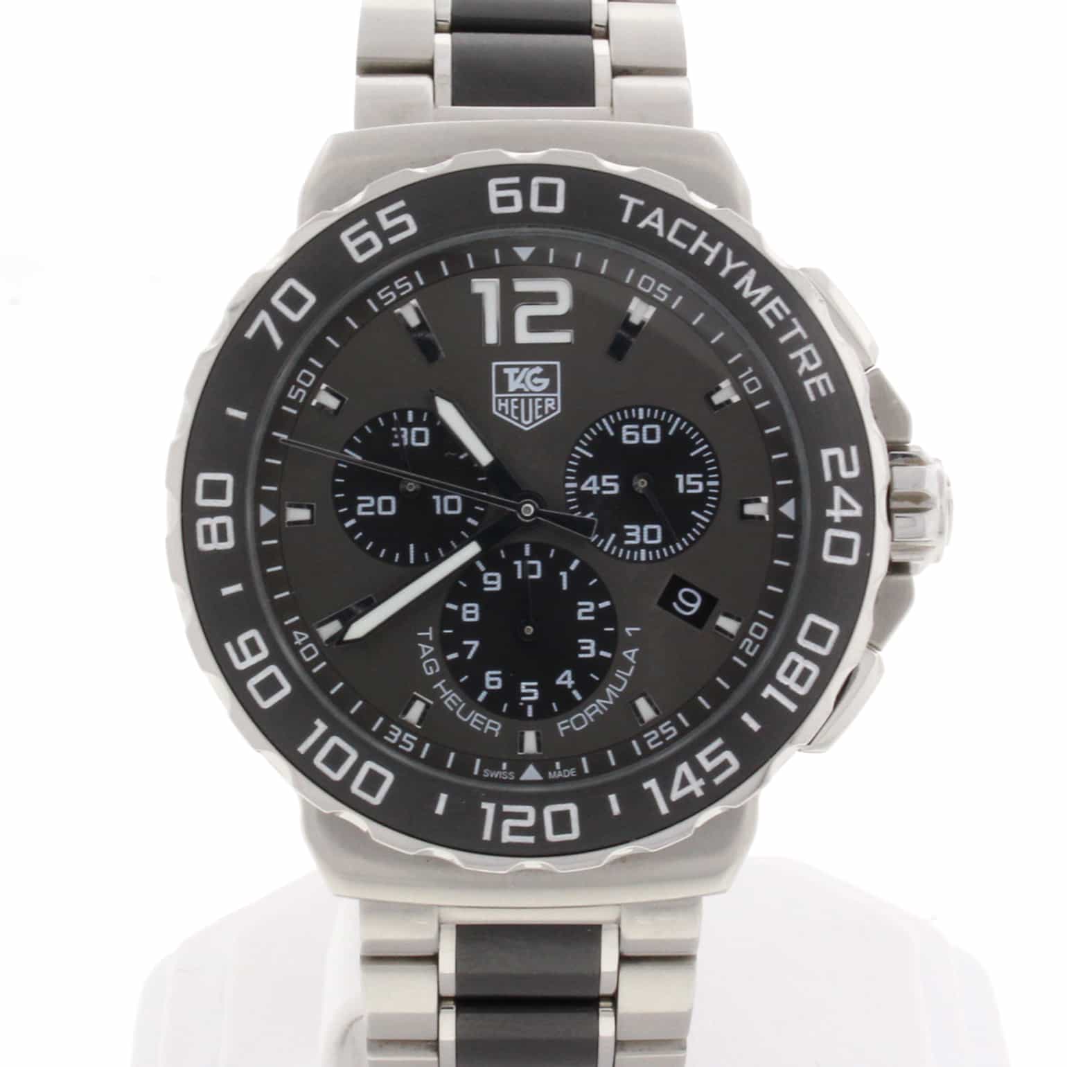 Tag Heuer Formula Anthracite Sunray Dial Ceramic Bezel Mens Watch CA