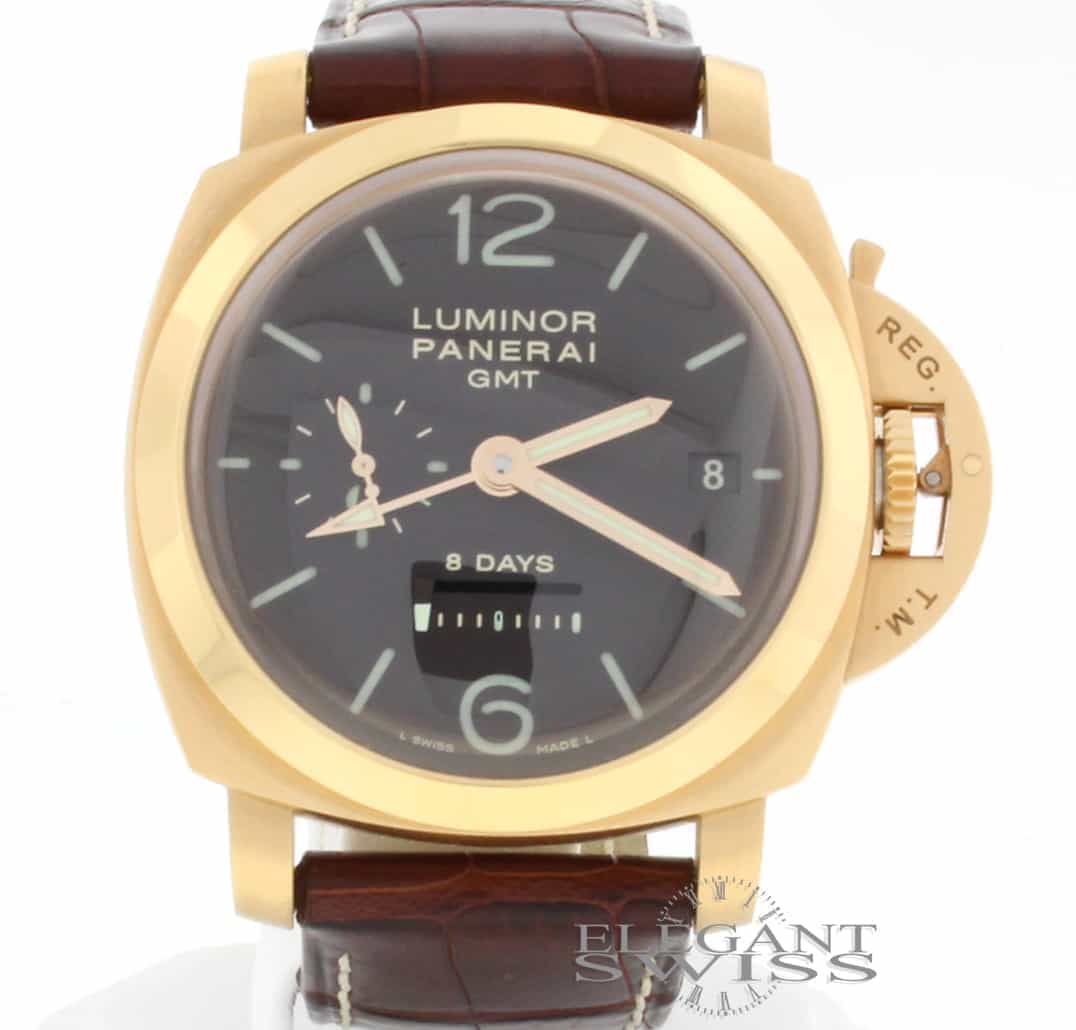 Panerai Luminor 1950 8 Days GMT 18K Pink Gold Limited Edition Automati