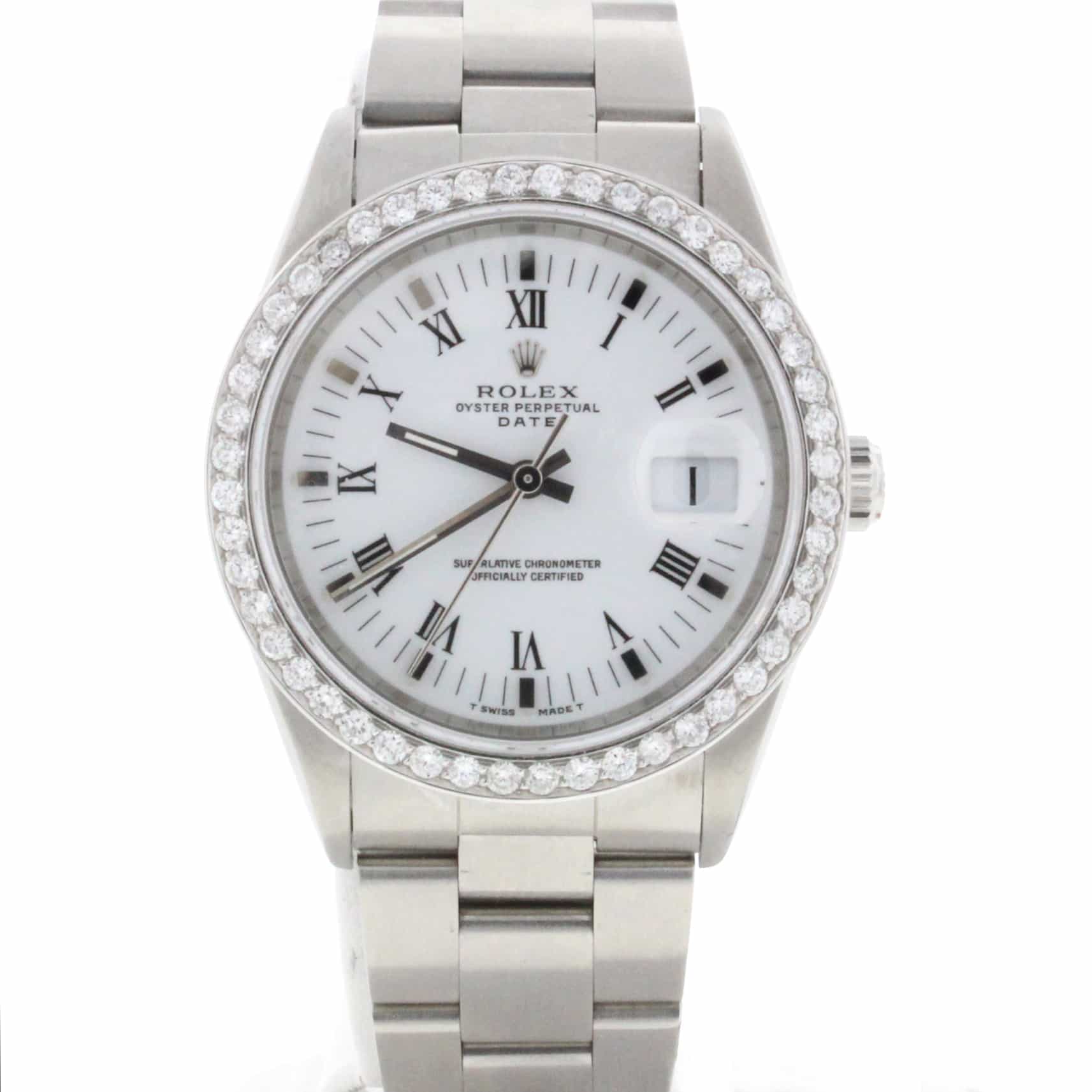 Rolex date 34 diamond Clearance