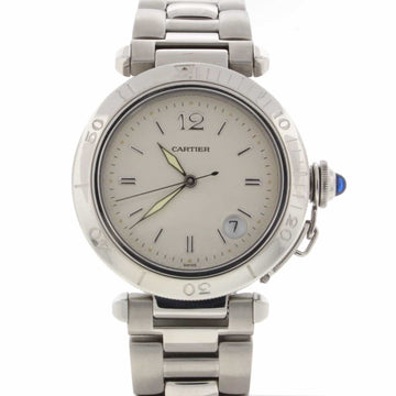 Cartier Pasha Silver Dial 38MM Automatic Stainless Steel Mens Watch 1040