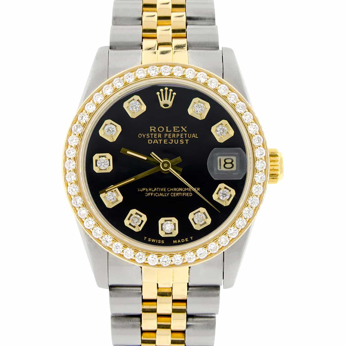Rolex Lady Datejust Two Tone Steel and Yellow Gold Oyster Dial