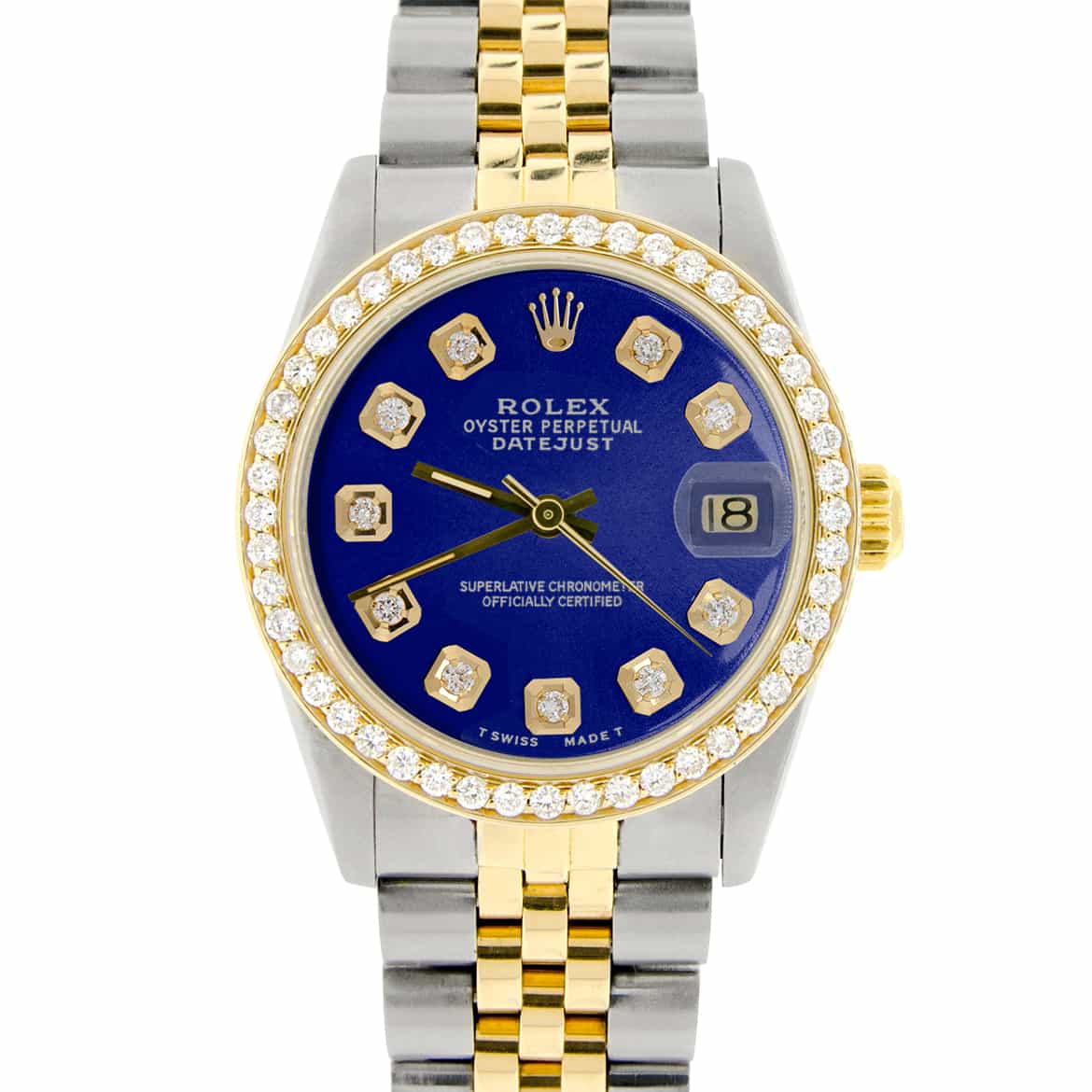 Rolex Lady-Datejust 28, 18kt Yellow Gold and diamonds, Ref