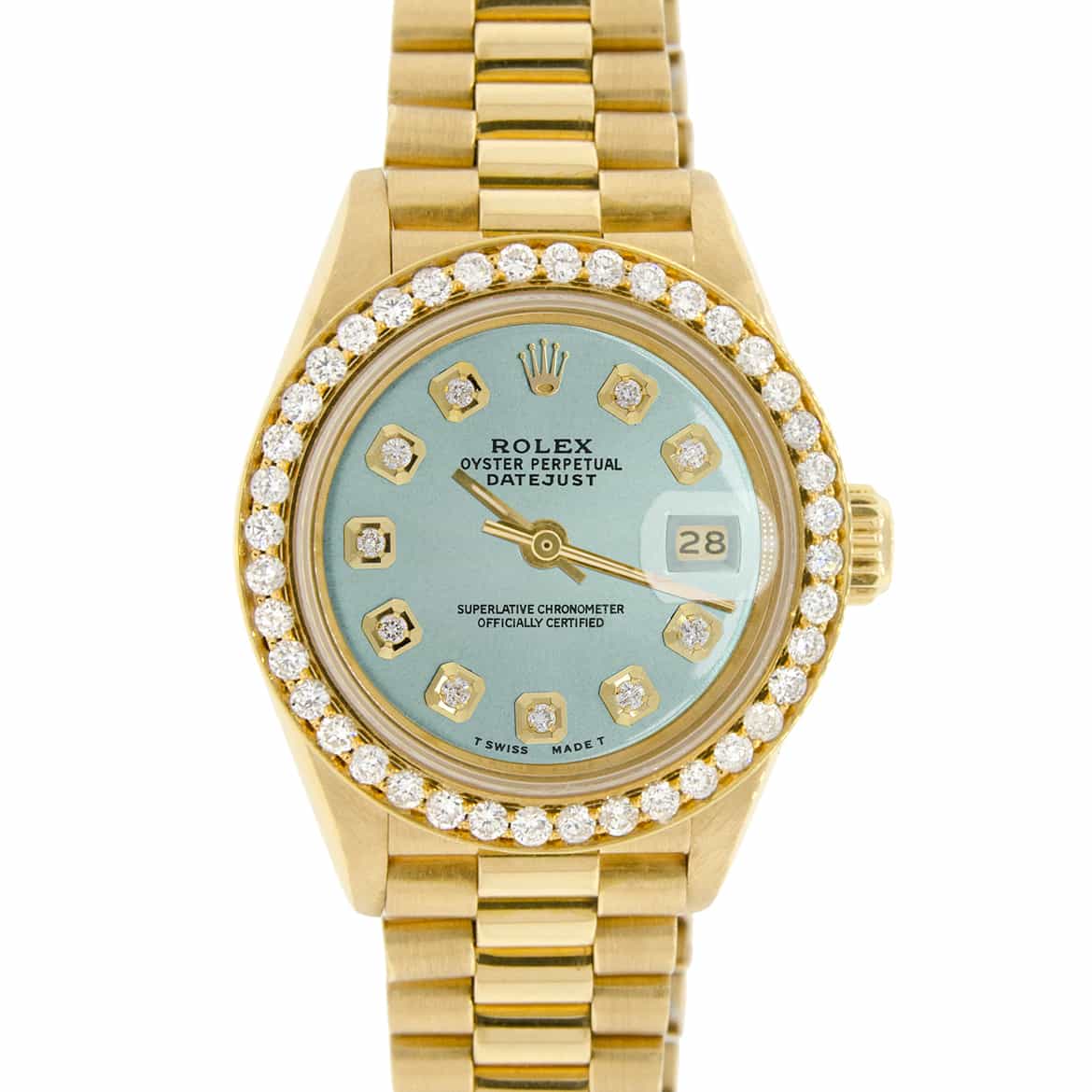Rolex ladies 18k gold super president Clearance