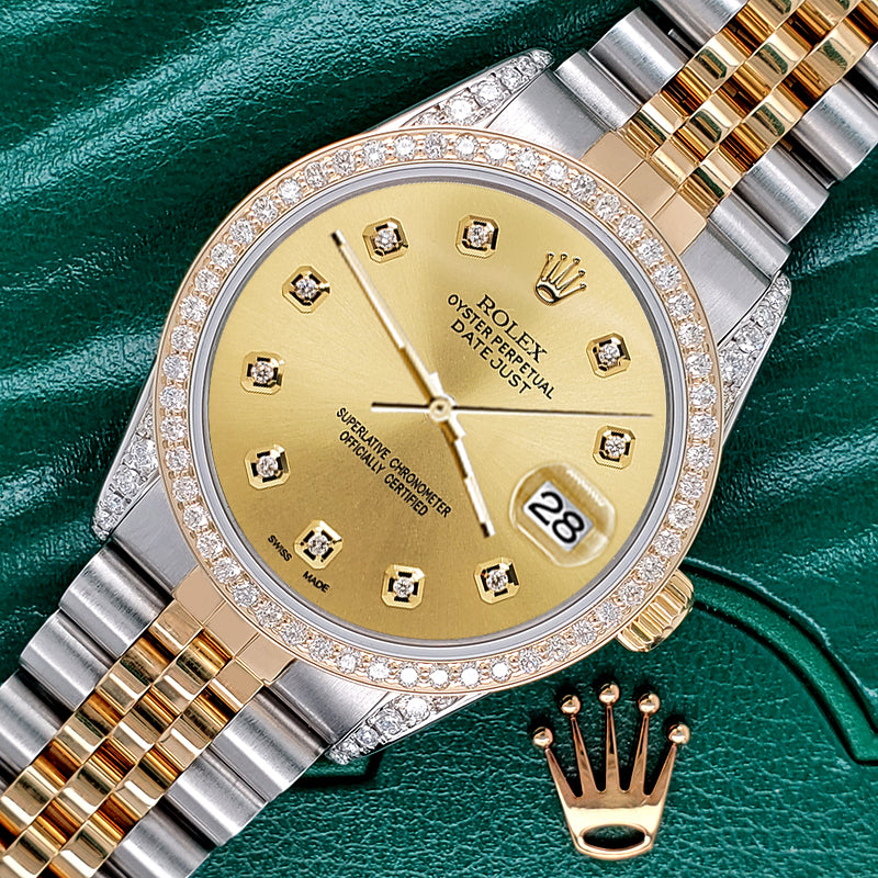 Rolex Datejust 2-Tone 36mm 1.4ct Diamond Jubilee Watch