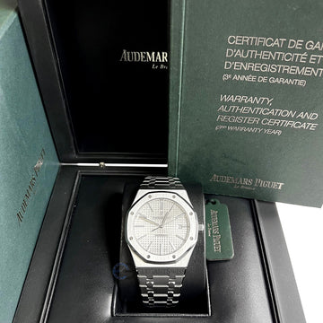 Audemars Piguet Royal Oak 41MM Silver Dial Watch 15400ST.OO.1220ST.02 Box Papers
