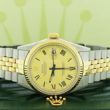 Rolex Datejust Buckley Dial 2-Tone 36mm Jubilee Watch 16013