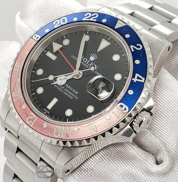 Rolex GMT-Master II 40mm Pepsi Bezel Stainless Steel Oyster Watch 16700 Box Papers