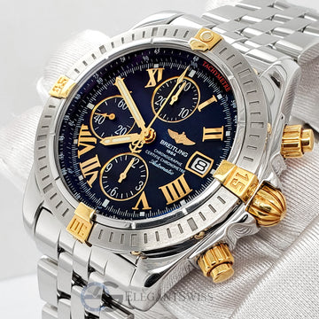 Breitling Chronomat Evolution Chronograph 44MM Black Dial Watch B13356