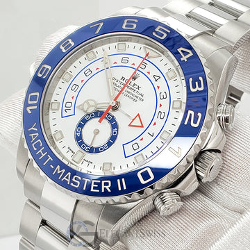 Rolex Yacht-Master II 44mm Blue Cerachrom Bezel Oyster Steel Watch 116680 Box Papers 2022