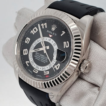 Rolex Sky-Dweller 42mm 326139 Black Dial White Gold Watch