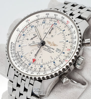 Breitling Navitimer World 46mm Chronograph GMT Steel Watch A24322