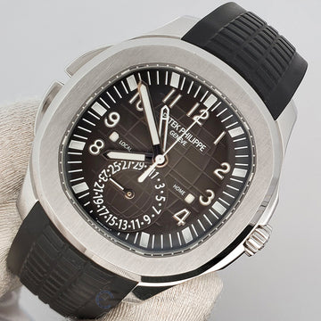 Patek Philippe Aquanaut Travel Time 40.8mm Stainless Steel Watch 5164A-001 Box Papers